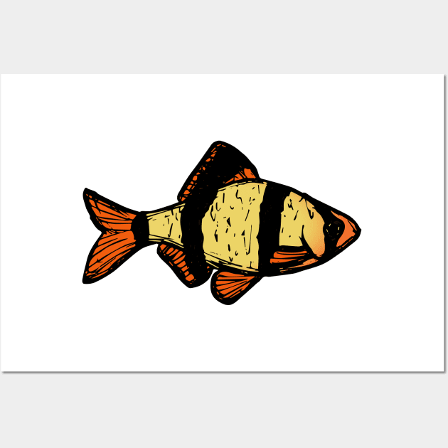 Tiger Barb - freshwater aquarium fish Wall Art by DigitalShards